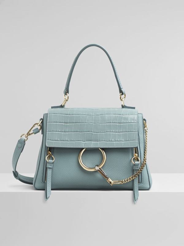 Chloé Bolsos Mujer Faye Day Azules Suede Cowhide BMHW85149